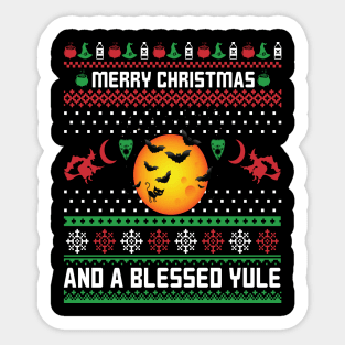 Merry Christmas and a Blessed Yule Sticker